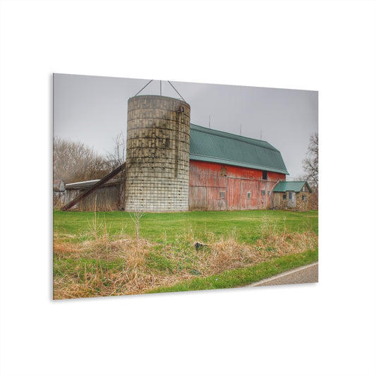 U R There Photography Plumb Creek Road Red I Rustic Farmhouse Acrylic Wall Print