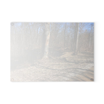 U R There Photography Creekside Seating Rustic Farmhouse Tempered-Glass Cutting Board