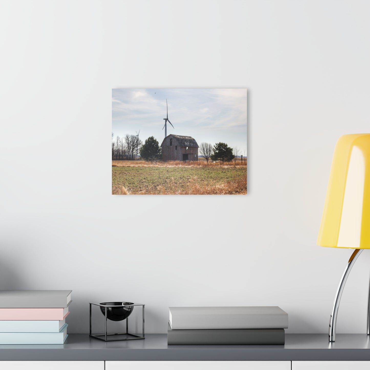 U R There Photography French Road Little Red Rustic Farmhouse Acrylic Wall Print