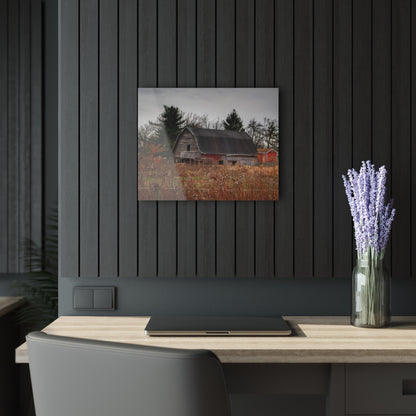 U R There Photography Field Grey and Little Red Rustic Farmhouse Acrylic Wall Print