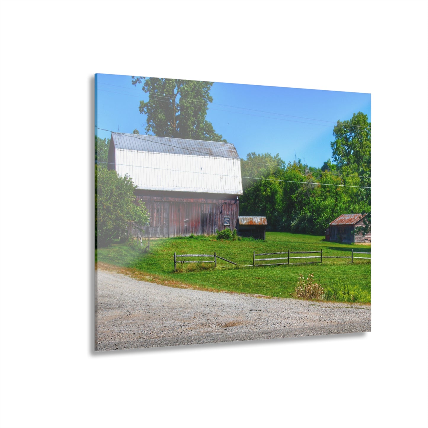 U R There Photography Vienna Road Greys Rustic Farmhouse Acrylic Wall Print