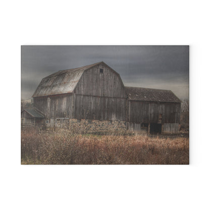 U R There Photography Majestic Grey Rustic Farmhouse Tempered-Glass Cutting Board
