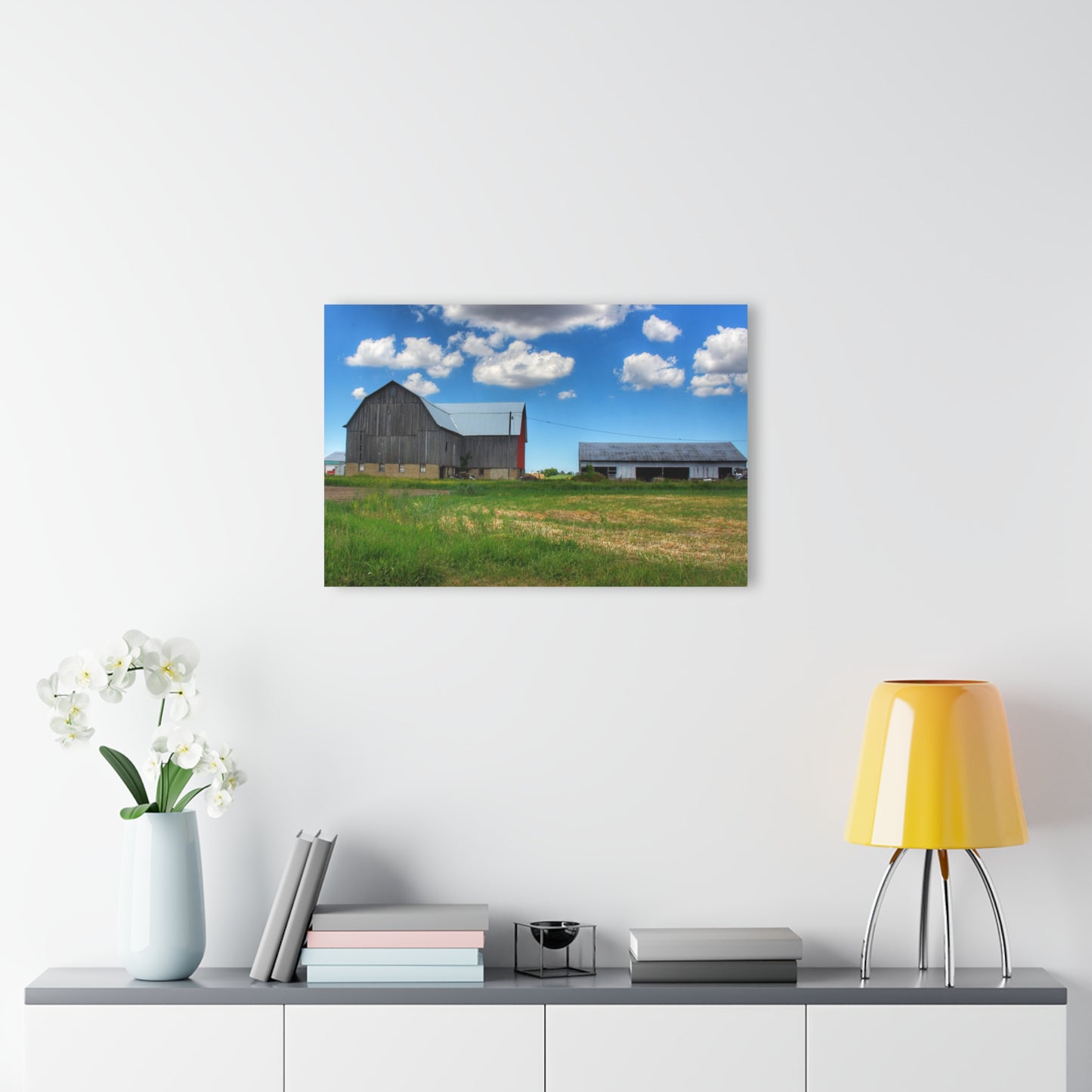 U R There Photography Cass City Elmwood Grey Rustic Farmhouse Acrylic Wall Print