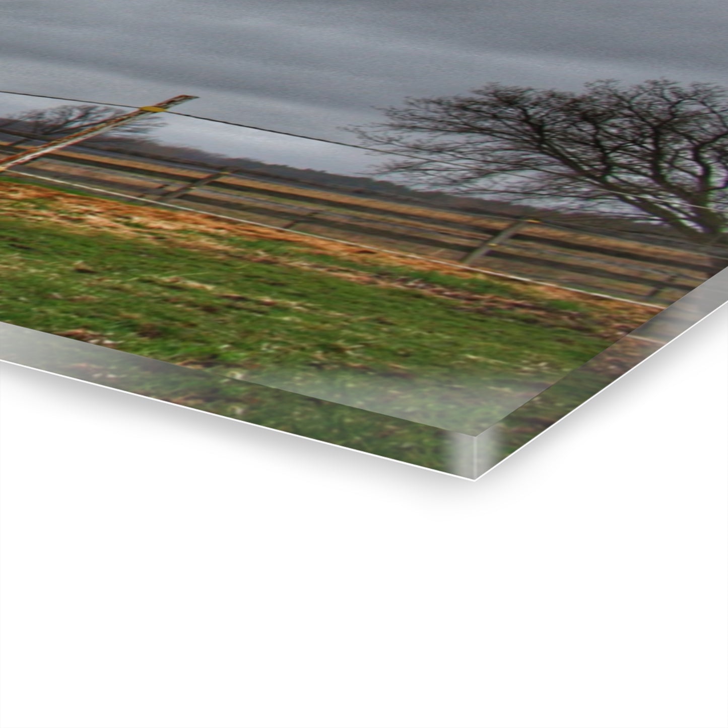 U R There Photography West Lake Road Red Barn and Windmill Rustic Farmhouse Acrylic Wall Print