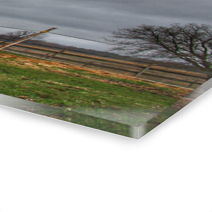 U R There Photography West Lake Road Red Barn and Windmill Rustic Farmhouse Acrylic Wall Print
