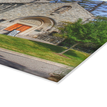 U R There Photography Saint Hugo of the Hills II Rustic Farmhouse Tempered-Glass Cutting Board 8"x 11"