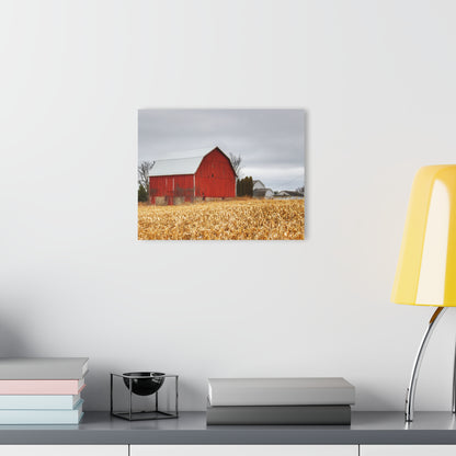 U R There Photography Jones Road Red Rustic Farmhouse Acrylic Wall Print