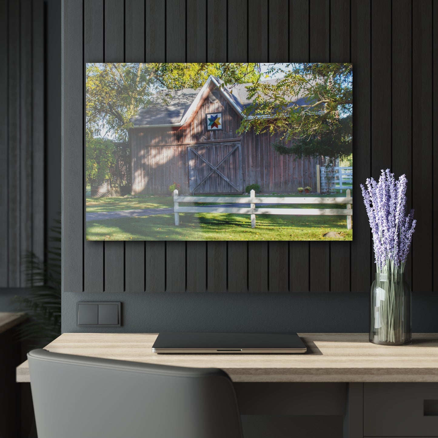 U R There Photography Hunters Creek Quilted II Rustic Farmhouse Acrylic Wall Print