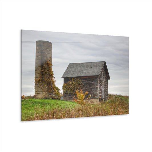 U R There Photography Fisher Road Grey Rustic Farmhouse Acrylic Wall Print