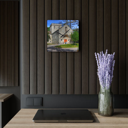U R There Photography Saint Hugo of the Hills II Rustic Farmhouse Acrylic Analog Wall Clock