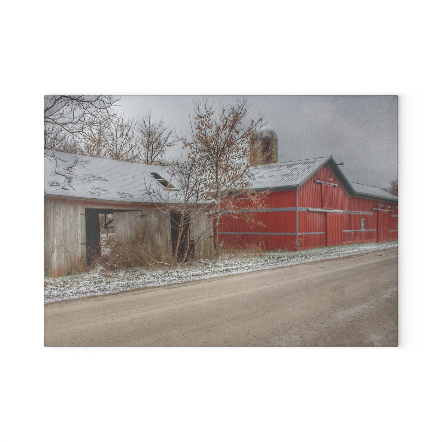 U R There Photography Bordman Roadside Buddies I Rustic Farmhouse Tempered-Glass Cutting Board
