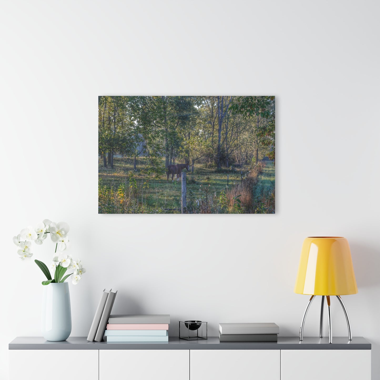 U R There Photography Chestnut Horse Among the Trees Rustic Farmhouse Acrylic Wall Print