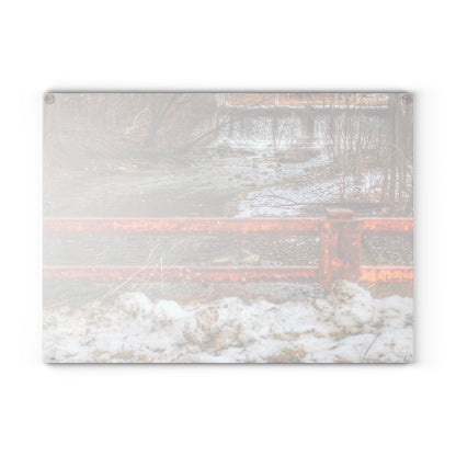 U R There Photography Piersonville Road Dam Rustic Farmhouse Tempered-Glass Cutting Board