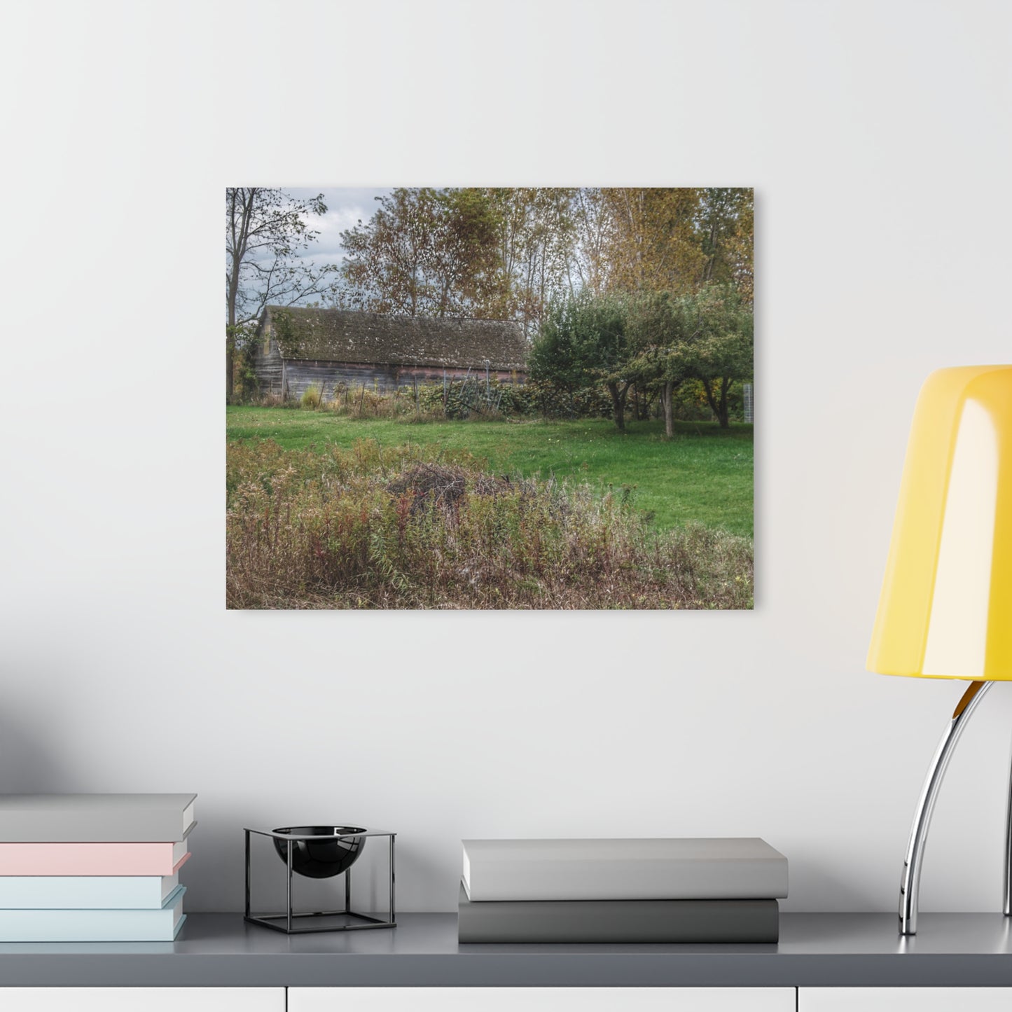 U R There Photography Grey Shack of Elmwood Rustic Farmhouse Acrylic Wall Print
