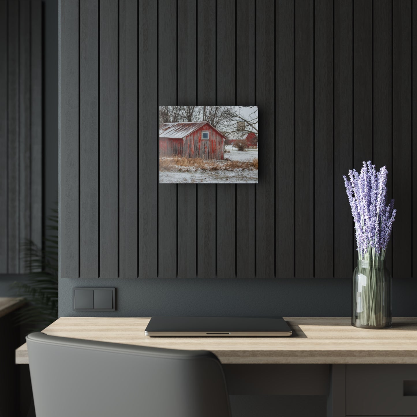 U R There Photography Frenchline Road Red Shack Rustic Farmhouse Acrylic Wall Print