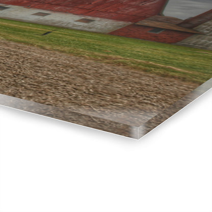 U R There Photography Murray Road Red Rustic Farmhouse Acrylic Wall Print