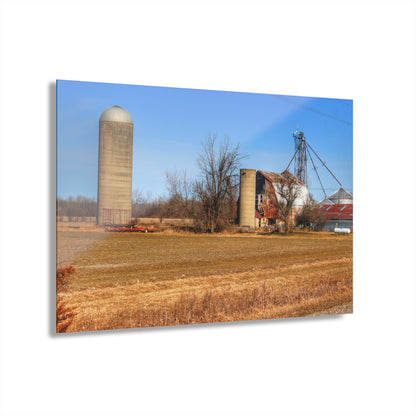 U R There Photography North Cemetery Roads Forgotten Grey Rustic Farmhouse Acrylic Wall Print