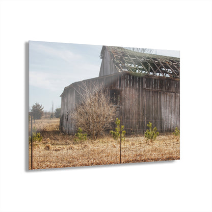 U R There Photography Leix Road Forgotten Grey II Rustic Farmhouse Acrylic Wall Print