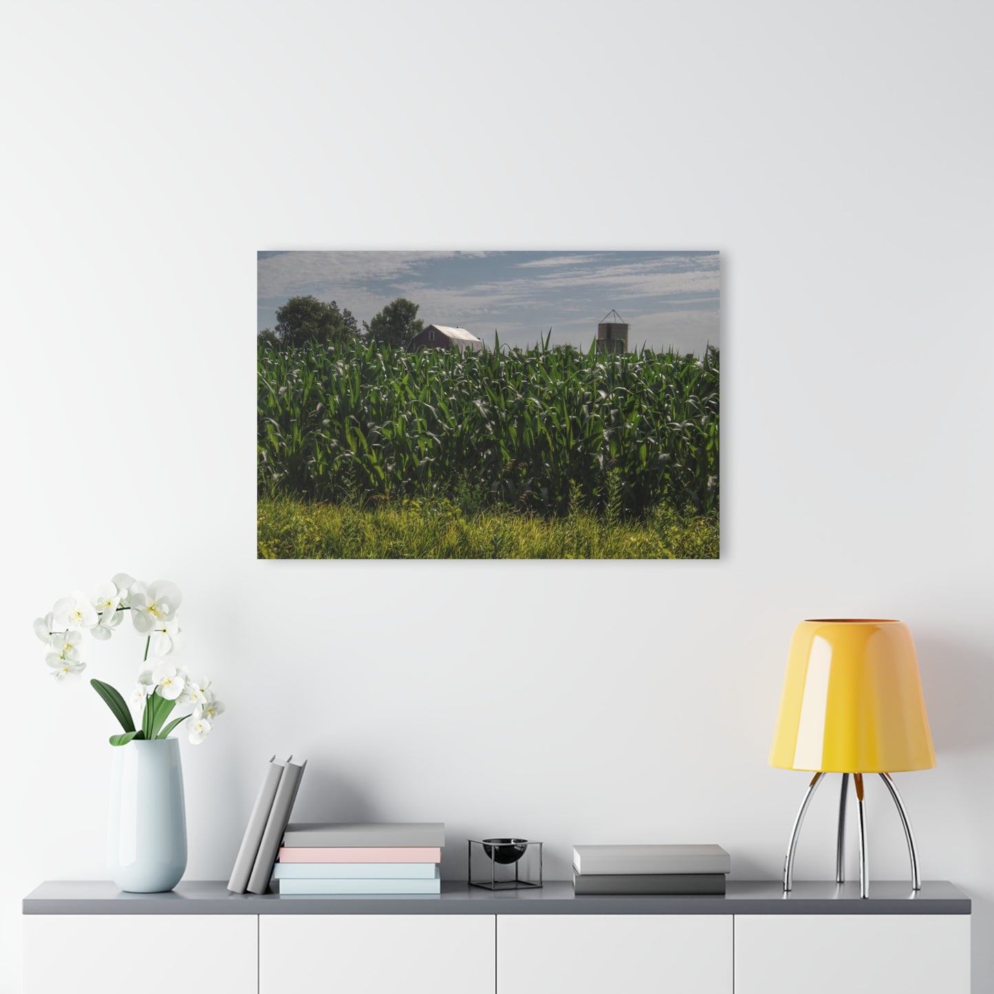 U R There Photography Above the Corn on Piersonville Road I Rustic Farmhouse Acrylic Wall Print