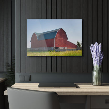 U R There Photography Burnside Red Rustic Farmhouse Acrylic Wall Print