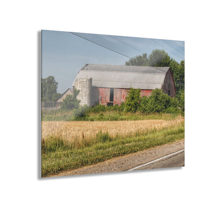 U R There Photography Dodge Road Old Red Rustic Farmhouse Acrylic Wall Print