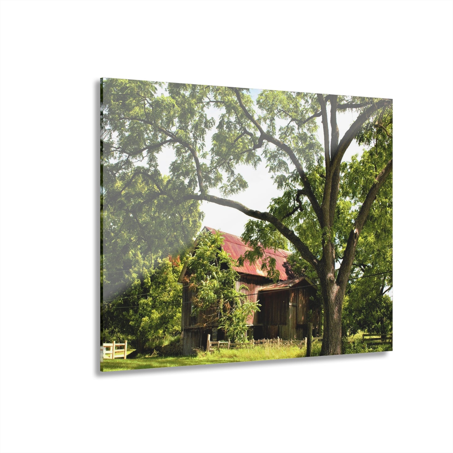 U R There Photography Oxford Rusted Red II Rustic Farmhouse Acrylic Wall Print