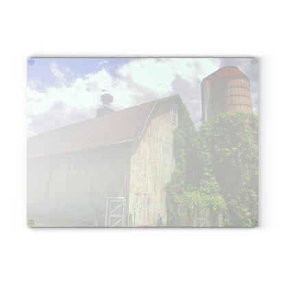 Barn Boutique Rustic Tempered-Glass Cutting Board| Clark Road Mint Green I