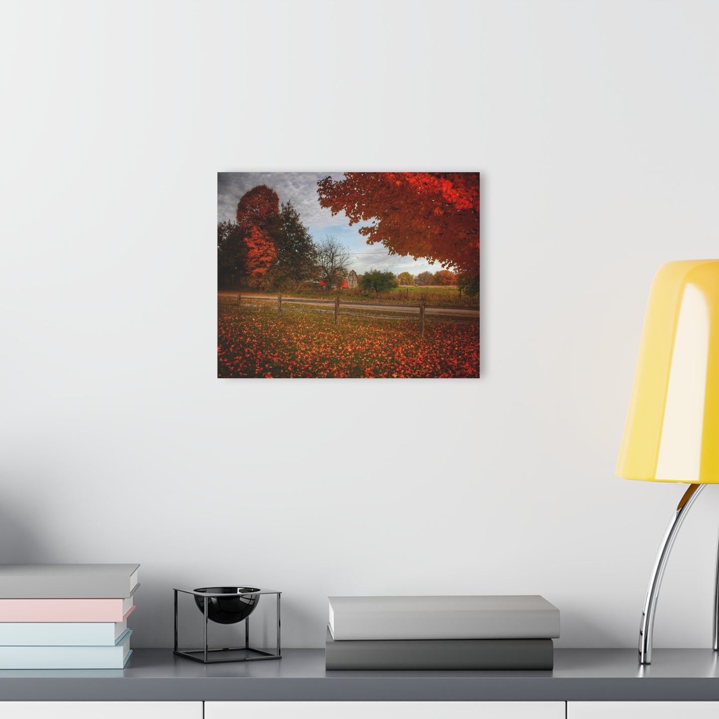 U R There Photography East Frances Road Hidden Grey II Rustic Farmhouse Acrylic Wall Print