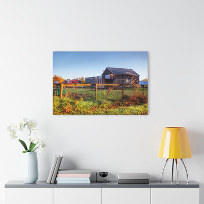 U R There Photography Hunters Creek Grey Saltbox Rustic Farmhouse Acrylic Wall Print