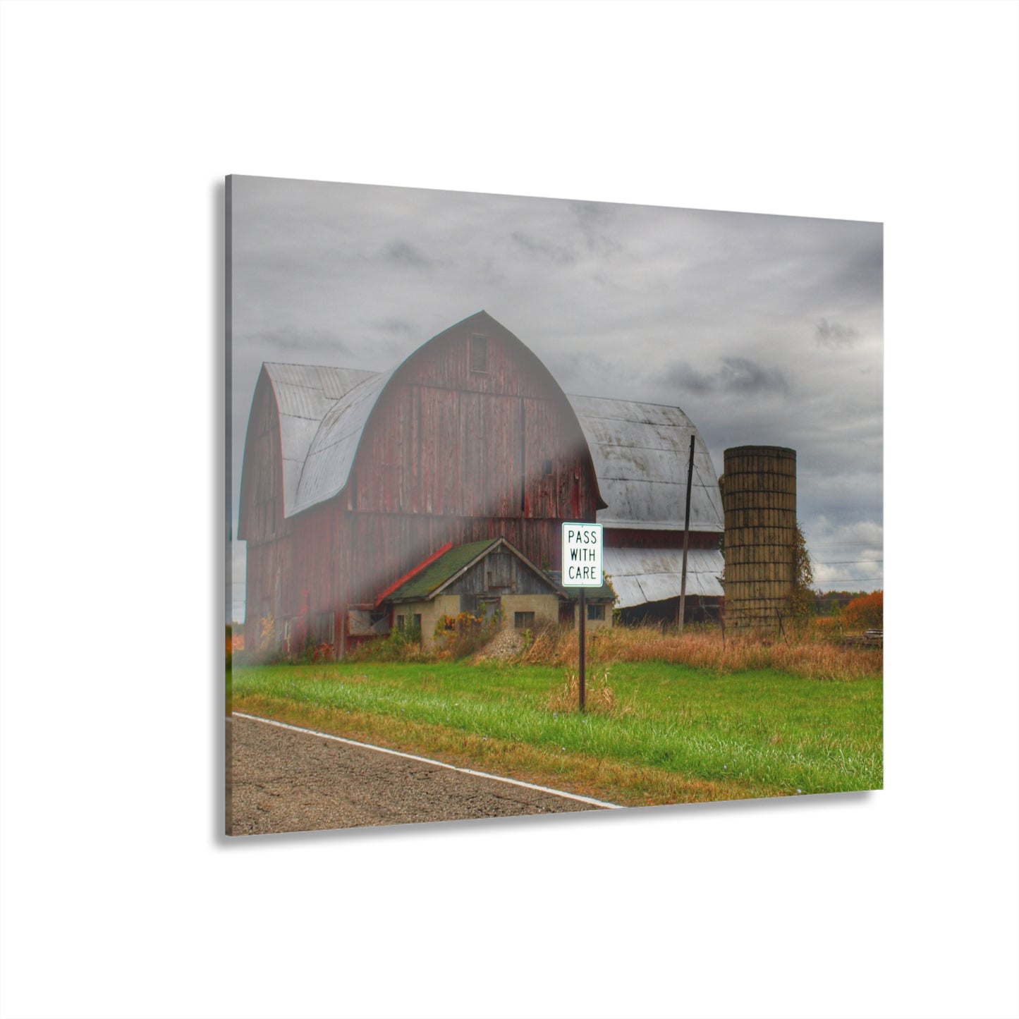 U R There Photography Valentine Road Red II Rustic Farmhouse Acrylic Wall Print