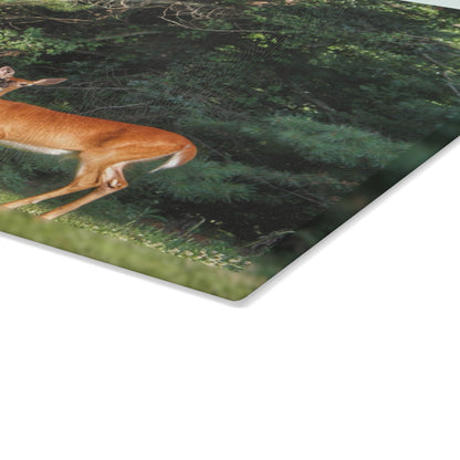U R There Photography Mitchell Road Doe Rustic Farmhouse Tempered-Glass Cutting Board