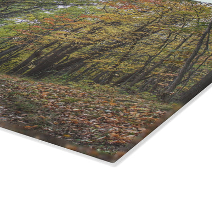 U R There Photography Country Roads in Dryden III Rustic Farmhouse Tempered-Glass Cutting Board
