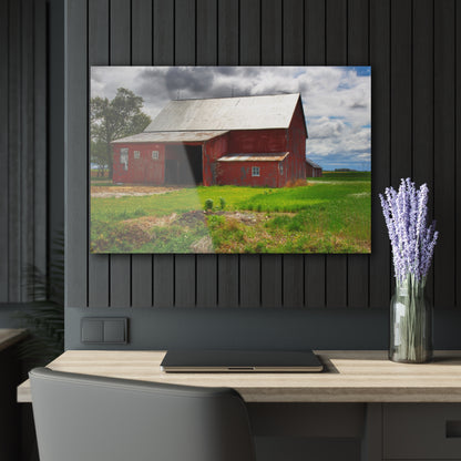 U R There Photography Rescue Road Reds Rustic Farmhouse Acrylic Wall Print