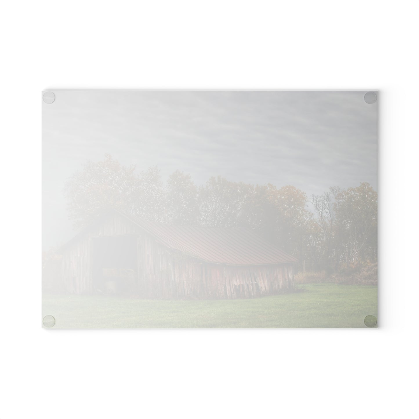 U R There Photography Stewart Road Little Grey Rustic Farmhouse Tempered-Glass Cutting Board