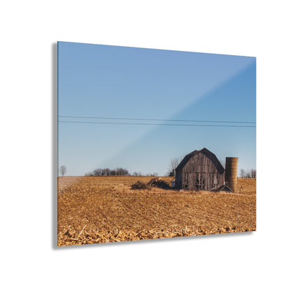 U R There Photography Hurds Corner Grey Rustic Farmhouse Acrylic Wall Print