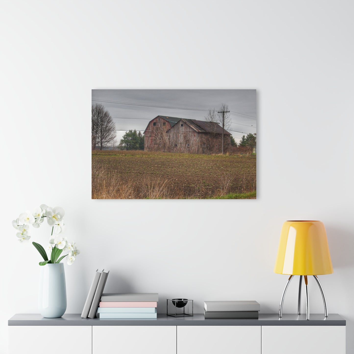 U R There Photography Bowers Road Grey Duo I Rustic Farmhouse Acrylic Wall Print