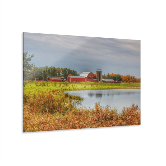 U R There Photography Oakwood Reds Rustic Farmhouse Acrylic Wall Print