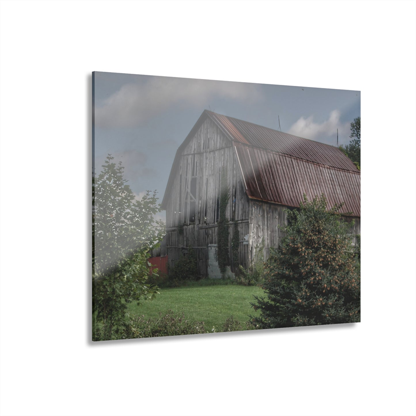 U R There Photography Columbiaville Grey Rustic Farmhouse Acrylic Wall Print