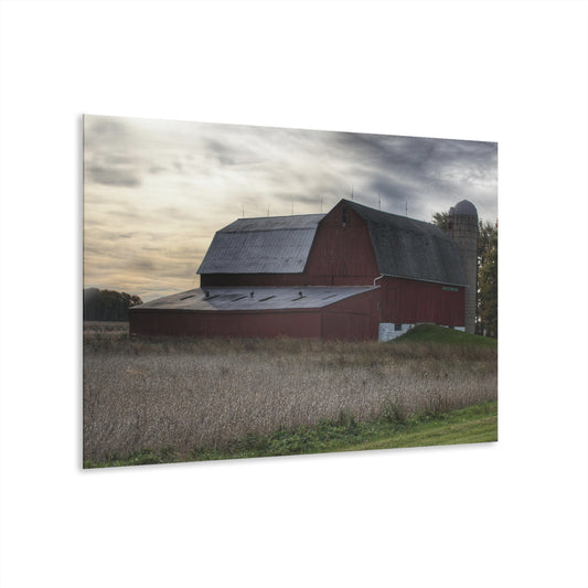 U R There Photography Brown City Red I Rustic Farmhouse Acrylic Wall Print