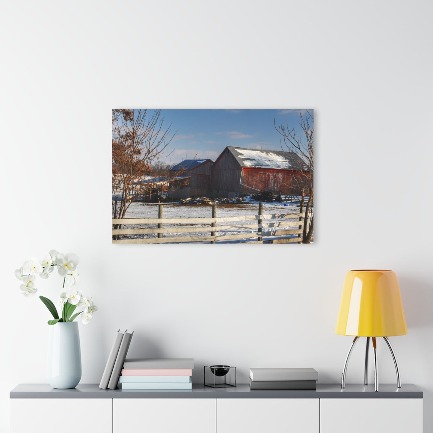 U R There Photography Attica Reds Rustic Farmhouse Acrylic Wall Print
