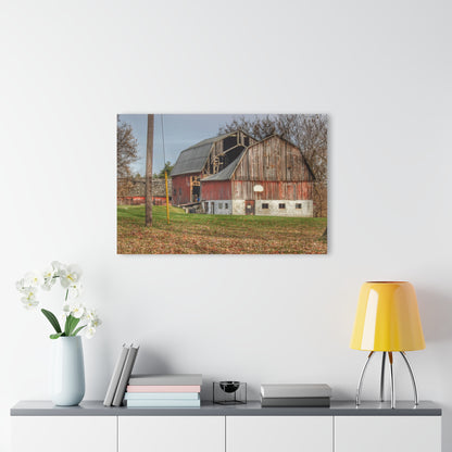 U R There Photography Crawford Road Old Red Rustic Farmhouse Acrylic Wall Print