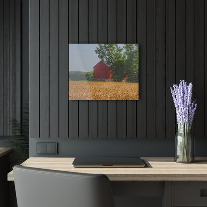 U R There Photography Tubspring Road Hidden Red Rustic Farmhouse Acrylic Wall Print