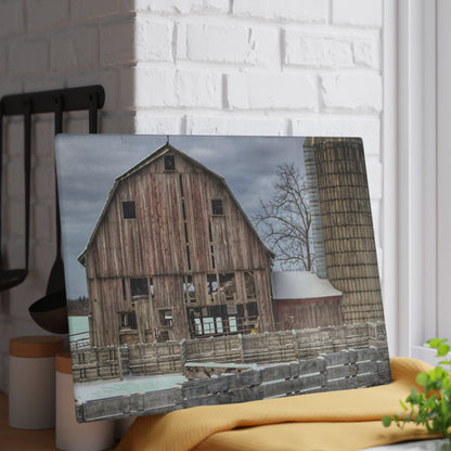 U R There Photography Old Marathon Rustic Farmhouse Tempered-Glass Cutting Board