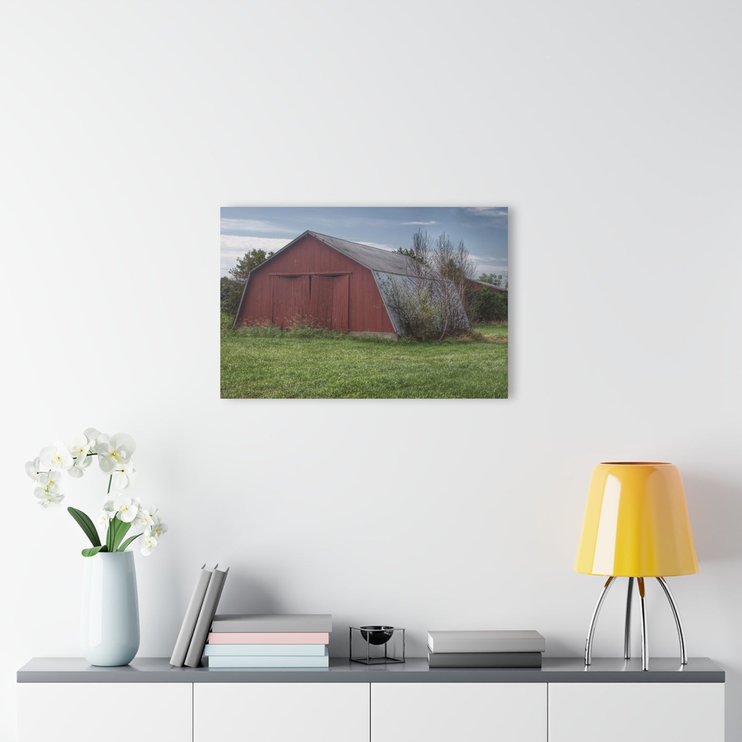 U R There Photography Piersonville Road Red Quonset Rustic Farmhouse Acrylic Wall Print