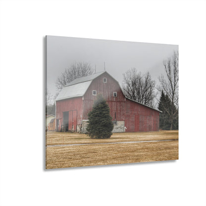 U R There Photography Daley Road Red I Rustic Farmhouse Acrylic Wall Print