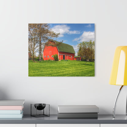 U R There Photography Barber Road Red Rustic Farmhouse Acrylic Wall Print