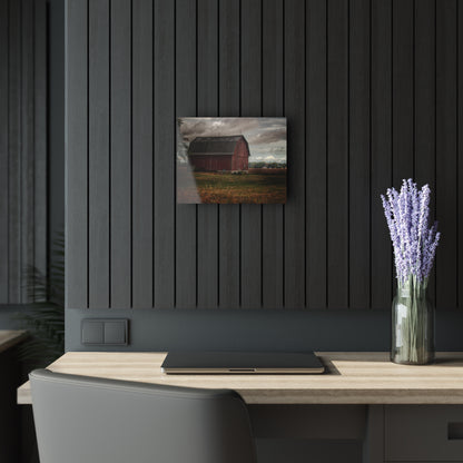 U R There Photography Fairgrove-Deckerville Red Rustic Farmhouse Acrylic Wall Print