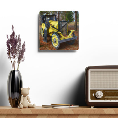 U R There Photography Hickory Place Yard Art II Rustic Farmhouse Acrylic Analog Wall Clock