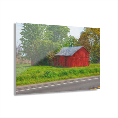 U R There Photography M-25 Little Red Rustic Farmhouse Acrylic Wall Print