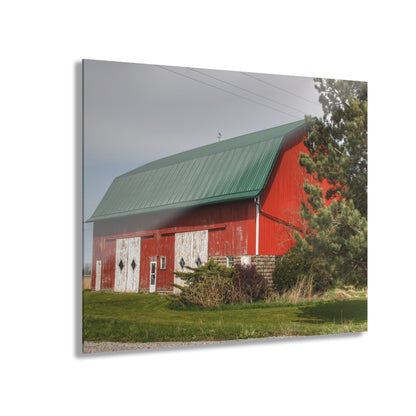 U R There Photography McAlpine Hidden Red Rustic Farmhouse Acrylic Wall Print